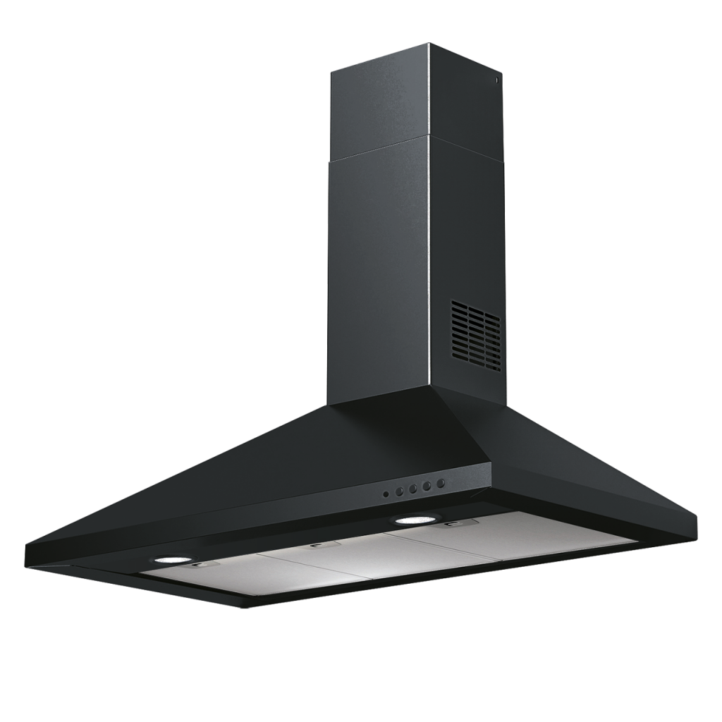 Chimney hood in Gloss Black - De'Longhi